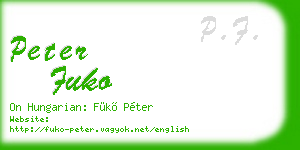 peter fuko business card